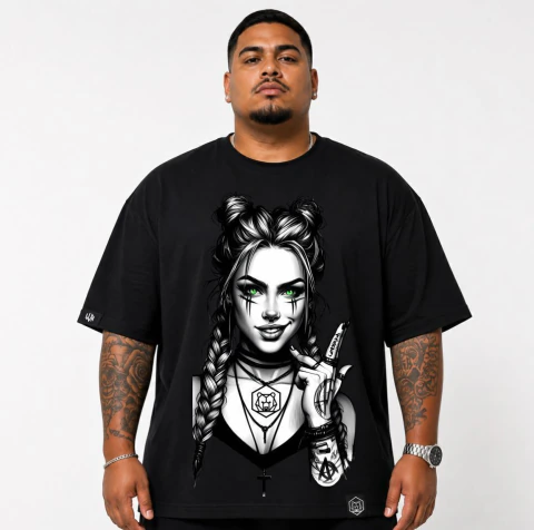 Camiseta Oversized Lovushka Gangsta