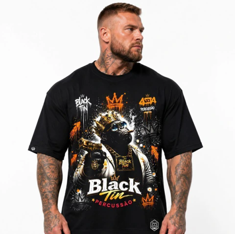 Camiseta Oversized Lovushka - Gorila Black tin
