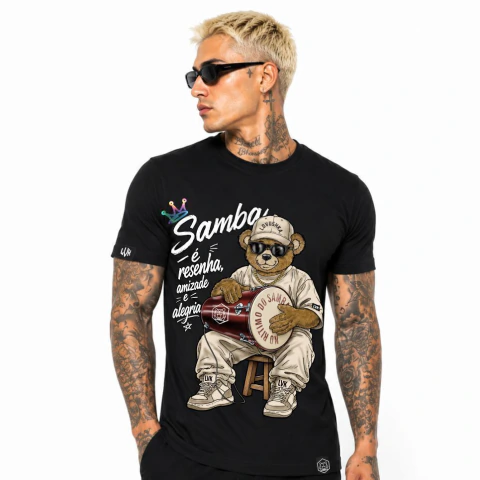 Camiseta Lovushka Urso Tocando Tantan