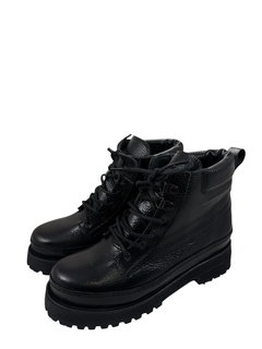 Borcego Cush charol flotter negro con banda