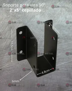 Soporte de viga de madera 2x5 alas externas (6 Unidades) en internet
