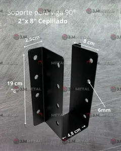 Soporte para madera 2x8 Alas externas - comprar en línea