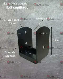Base para pilar de madera 5x5 Cepillado (4 Unidades) - comprar en línea