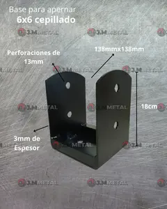 Base para pérgola soporte para poste de madera 6x6 cepillado - comprar en línea