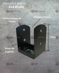 Base para pilar de madera 4x4 Bruto (4 Unidades) - comprar en línea