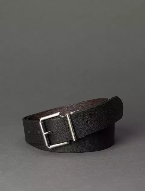 CINTO CKJ DOUBLE FACE 4 COURO LOGO QUEIM PRETO