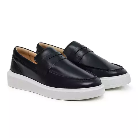 LOAFER MOCASSIM COURO PRETO