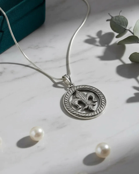 DIJE FLOR DE LIS CALADA - comprar online