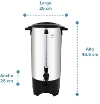 URNA PARA CAFÉ 50 TAZAS 7.4L CON 1 DISPENSADOR 1000w 304SS