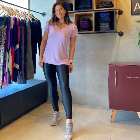 Blusa Paula viscolinho lilás - comprar online