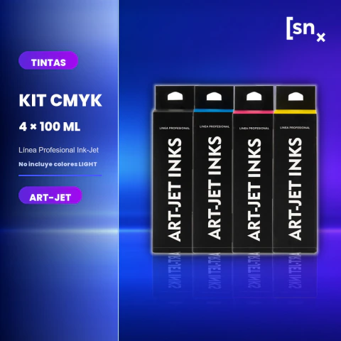 Tintas ART-JET Profesional 100 ml — Colores y Kit CMYK