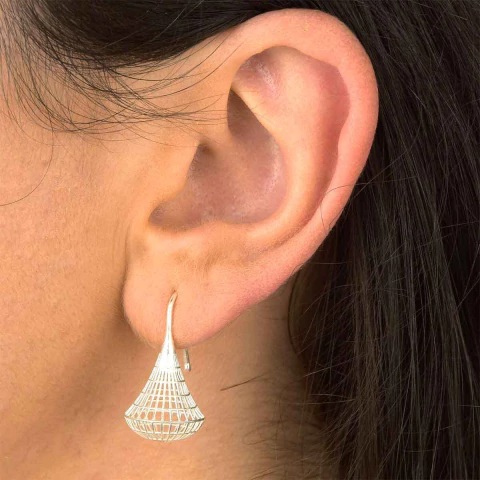 Brinco Gancho Anzol Balão Impresso 3D Prata 925 - comprar online