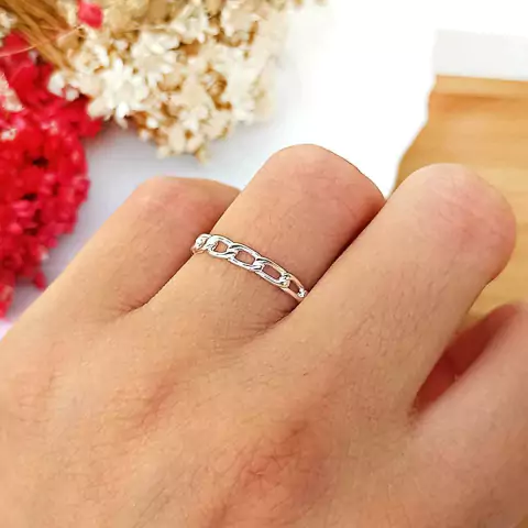 Anel Aro Corrente Liso Prata 925 - comprar online