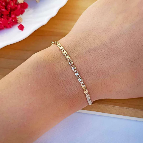 Pulseira Infantil Para Menino Elos Piastrine de Estrela Folheado em Ouro 18K - comprar online