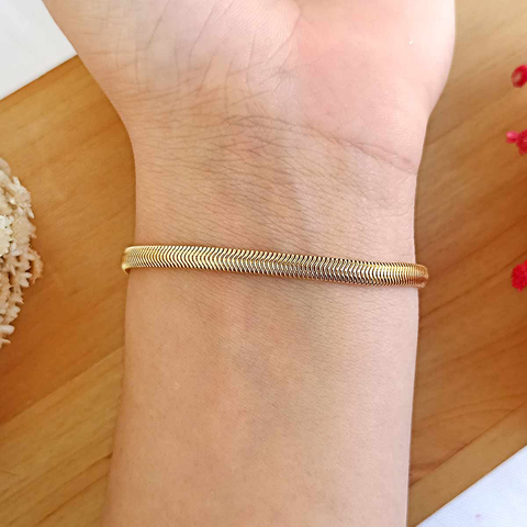 Pulseira Lacraia Folheada em Ouro 18K - comprar online