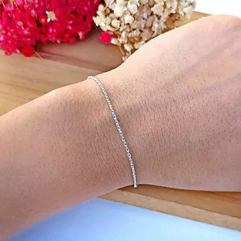 Pulseira Cadeado Fio 0,35 Diamantada Prata 925 - comprar online