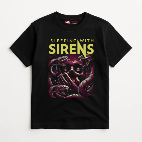 Camiseta Sleeping With Sirens Serpiente Calavera