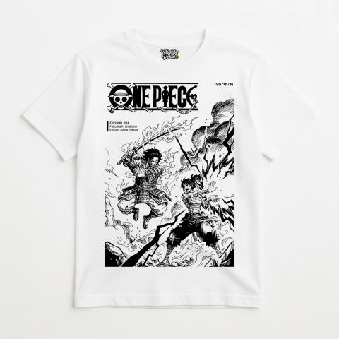 Camise One Piece Kozuky Oden Vs Ryuma B&W