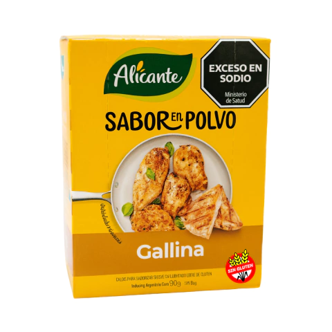 Sabor En Polvo Alicante Gallina Sin Tacc X12 Sobres