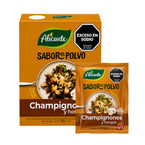 Sabor En Polvo Alicante Champignones Y Hongos x12 Unidades