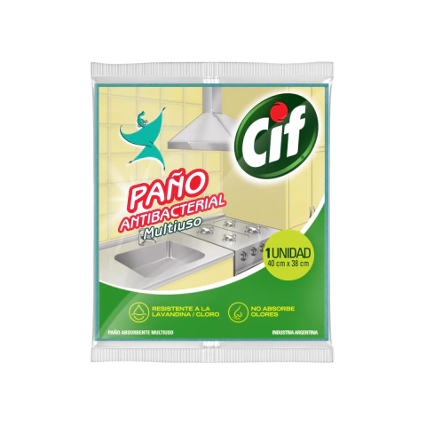 Paño Cif Antibacterial Limpieza Multiuso