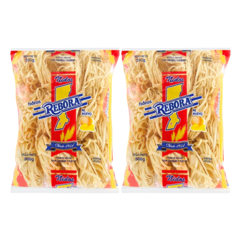 Fideos Nido Con Huevo N°2 Medio x500Gr Rebora Combo x2 - comprar online