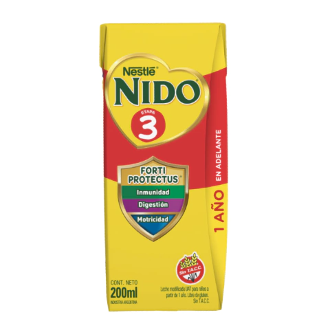 Leche Nido 3 Fortificada Infantil Listo Para Tomar 200ml Nestlé