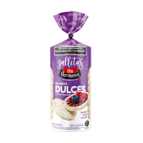 Galletas De Arroz Dulces 100g Dos Hermanos