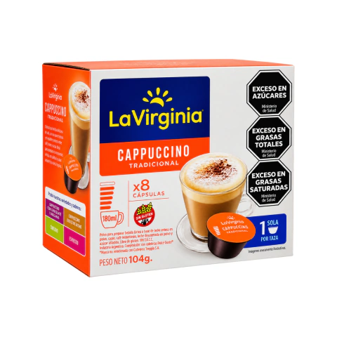 Capsulas Cappuccino La Virginia Compatible Dolce Gusto X 8u