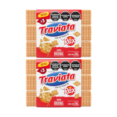 Galletitas Traviata Crack Rex X2 Tripack 288gr