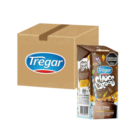 Leche Chocolatada Tregar 200ml Caja X18 Unidades