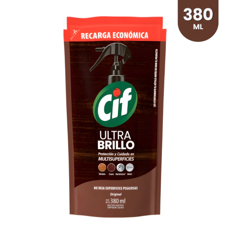Limpiador Ultra Brillo Cif Multisuperficies Repuesto 380ml