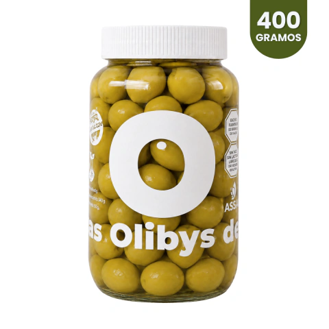 Aceitunas Verdes Enteras Olibys Frasco 400gr