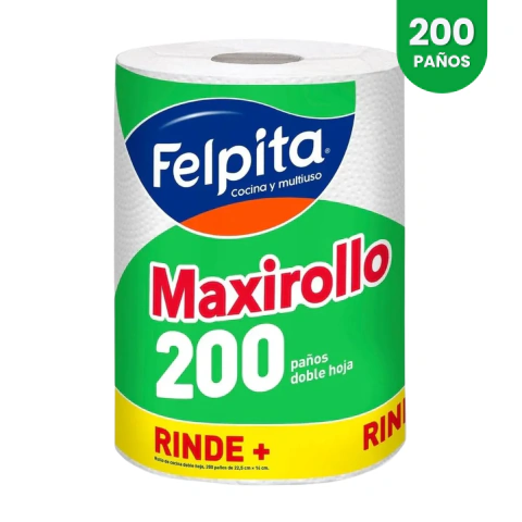 Maxi Rollo Cocina Multiuso Felpita 200 Paños