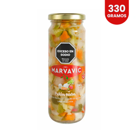 Pickles Mixtos En Vinagre De Alcohol 330g Marvavic