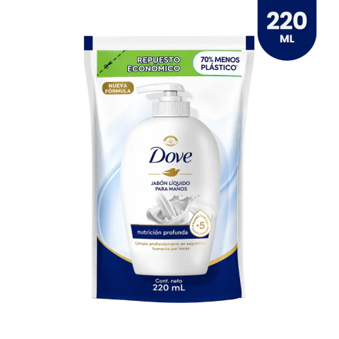 Jabón Liquido Manos Dove Nutrición Profunda Repuesto 220ml