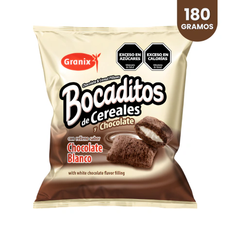 Bocaditos Cereal Rellenos Chocolate Blanco Granix