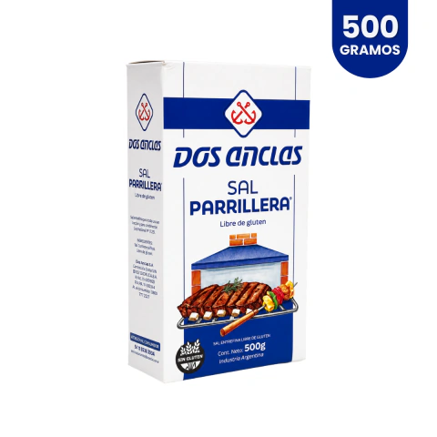 Sal Entrefina Parrillera Dos Anclas Estuche 500gr