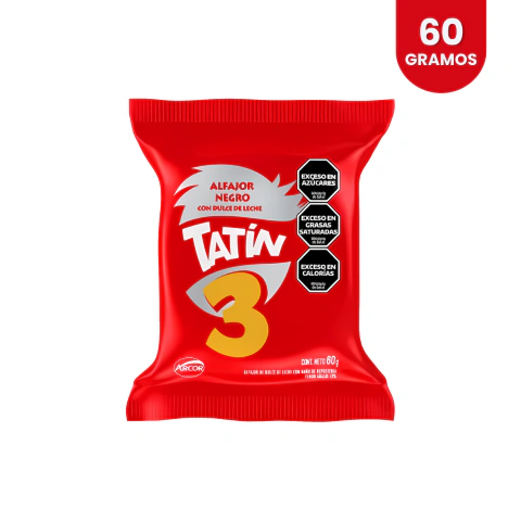 Alfajor Tatin Triple Negro con Leche 60gr