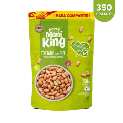 Mani Tostado Pelado Sin Sal Mani King 350g Sin Tacc