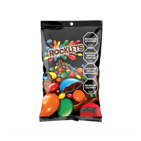 Rocklets Lentejas De Chocolate Confitados Bolsa 150g Arcor