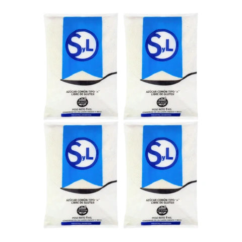 Azúcar Clásica Tipo A 1Kg Pack x4 Unidades