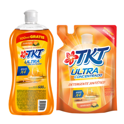 Detergente Sintético 600ml Y Repuesto 500ml Concentrado Tkt