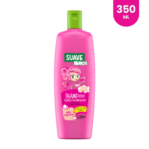 Shampoo Suave Niños Frutilla Glamorosa Sin Lagrimas 350ml