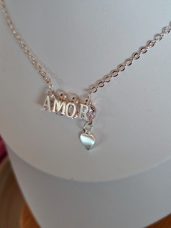 Collar acero blanco amor - comprar online