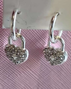 Aretes brillantes candado