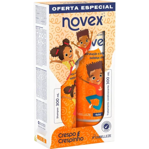 Kit Shampoo Acondiciondor Crespo Crespinho Kids Novex 300ml