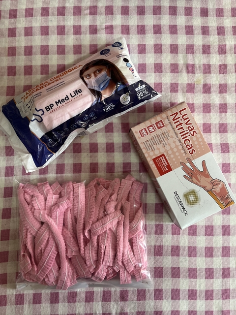 Kit 50 Atendimentos (Máscara, Luvas e Toucas) - comprar online