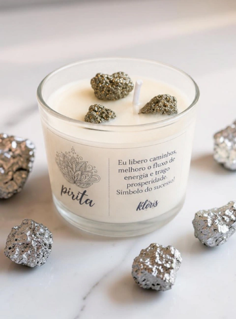 Vela Cristais Pirita - 100g