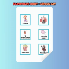 Scavenger Hunt - Circus Day - Clear English